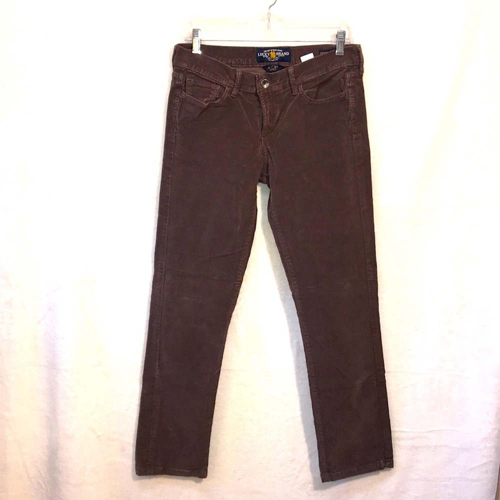 Lucky Brand Brown Corduroy Jeans Pants Sz 4 / 27